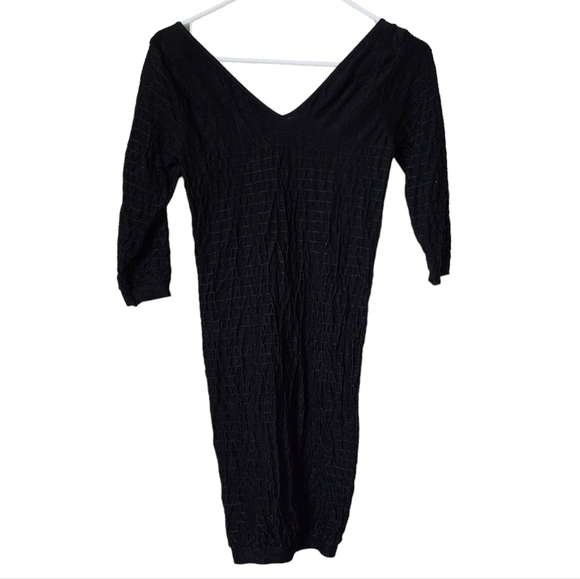 BEBE Y2k bodycon stretch dress in black full zip size M/L - Picture 2 of 7